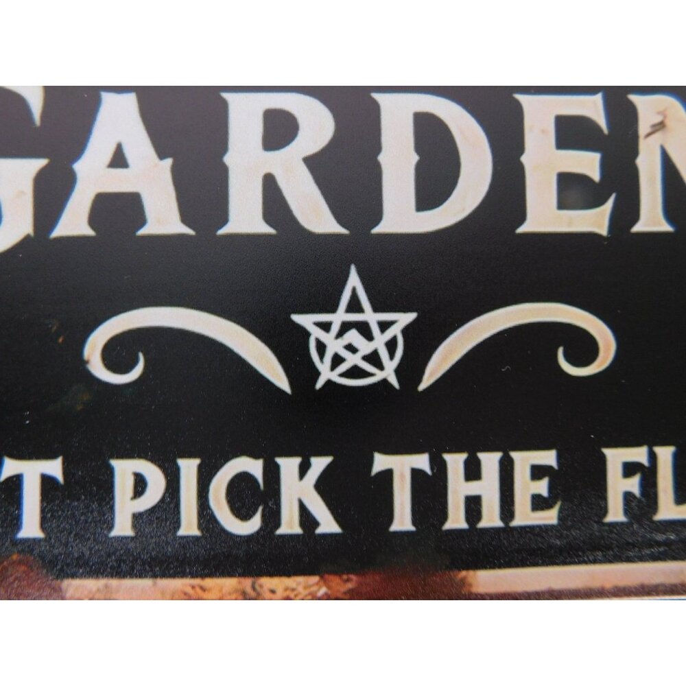 Warning Witch's Garden Metal Tin Sign 12x8 Vintage Gothic Decor - Picture 9 of 12